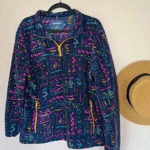 Navy & Neon Chubbies Fleece Quarter-Zip Pullover